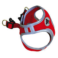 Шлея HIKING REFLECTIVE, червона , нейлон, S 34-41см *