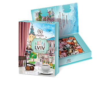 Набір цукерок Lviv ChoccoVia ПП АМЕТИСТ ПЛЮС артикул 213680 Код/Артикул 45 213680
