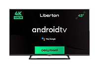 Телевизор Liberton LTV-43U01AT LED 43" 109см, ANDROID 11, DVB-T/C/T2, память 1,5Гб/8Гб, звук 16Вт, черный