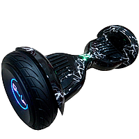 Гироскутер гироборд детский 10.5 дюймов Smart Balance Wheel с самобалансом чёрный с молнией