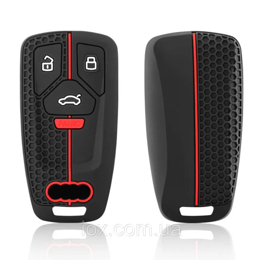 Силіконовий чехол на ключи для Audi A4,B9, A5,A6,A8,Q5,S4,S5,S7,TT проризинений