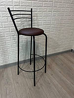Стул барный черный каркас, для барной стойки, для кафе, высокий стул, металлический барный стул, стул для бара
