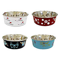 Миска для собак і котів CROCI Roxy кольору в асортименті неіржавка сталь 0,75 л, 17 см