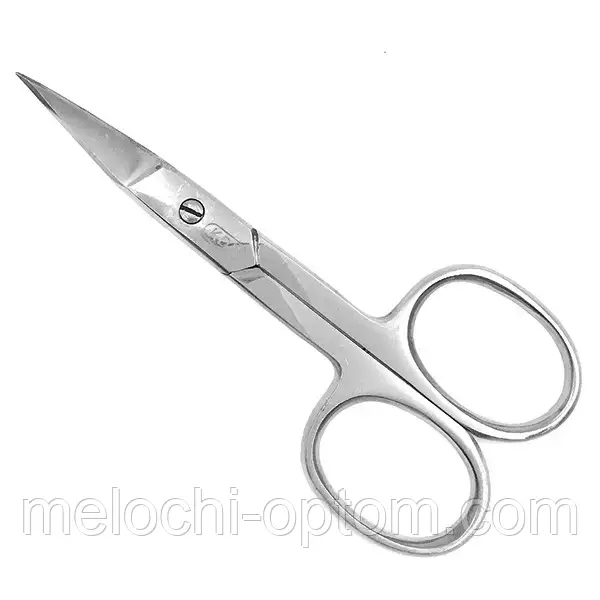 Ножиці манікюрні KDS 01-4252 для нігтів зігнуті срібні