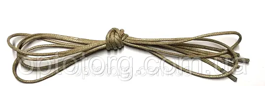 Шнурки Бежевий пропитаные круглий 80см 2,0 мм Kiwi, фото 2