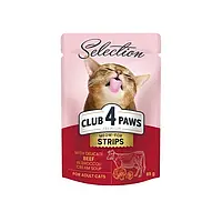 Влажный корм для кошек Club 4 Paws pouch 85 г (говядина и броколи)