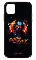 Чохол-накладка Glass Print Burn City для iPhone 11 Pro Black