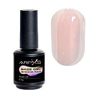 Arpiks Base Gel Shining Rain №01 - камуфлирующая база с 3D блеском (бежевая с микроблеском), 15 г