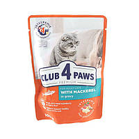 Корм для кошек Club 4 Paws Premium Макрель пауч 100 г