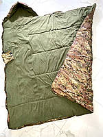 Спальный мешок с подогревом 100х243см зимний до -30. Спальник тёплый с флисом и синтепоном. Мультикам