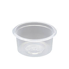Соусник одноразовий круглий без кришки 66/48 100мл прозорий PP PL 1уп/100шт