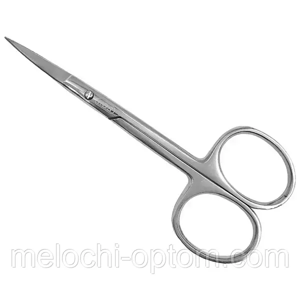 Ножиці манікюрні KDS 01-4027 для кутикули зігнуті срібні