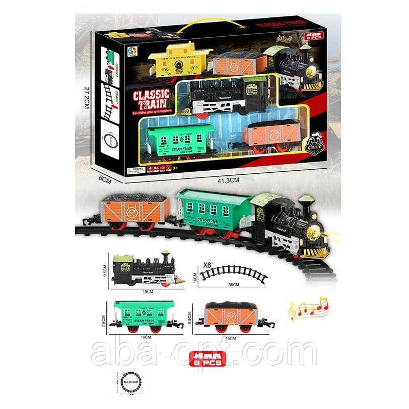 Залізниця TL 47 (36/2) звук, підсвічування, 2 вагони, в коробці, фото 1