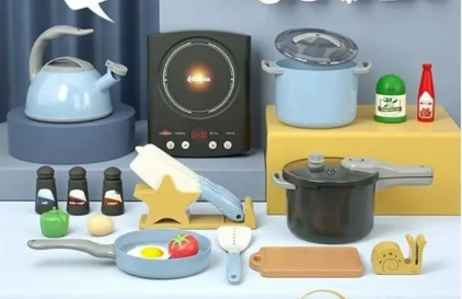 Дитячий набір посуду "Happy Little Chef" зі світловими та звуковими ефектами на батарейках., фото 1