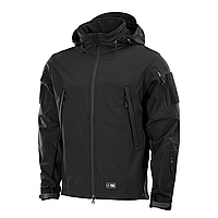 Куртка тактическая утепленная M-tac soft shell black, Тактическая куртка зимняя черная для полиции