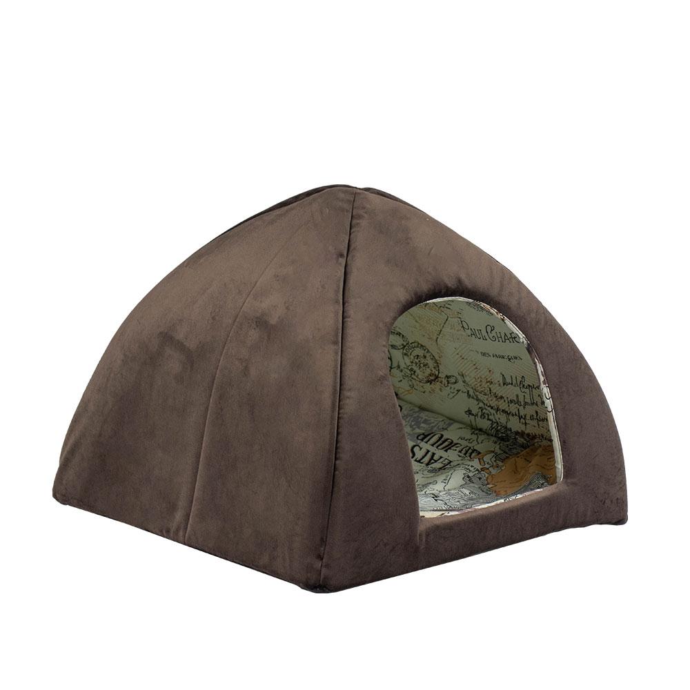 Будиночок-Юрта "Пухнастики" 40*40*35см, колір шоколад