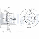 Комплект гальмівних дисків (2 шт) передн Лівий/Прав CITROEN C-CROSSER, C-CROSSER ENTERPRISE MITSUBISHI LANCER, фото 2