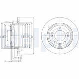 Диск гальмівний (задній) (к-кт 2 шт) Hyundai I30/ix35/Kia Ceed/Sportage 08- (262x10) (з покриттям) BG4082C, фото 2