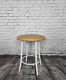 Табурет "Муза" у білому кольорі, стілець кухонний, стілець для кухні, фото 2