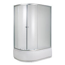 Душова кабіна Sansa S120-80/40R 120х80х197 см з глибоким піддоном сатин скло шиншила, фото 4