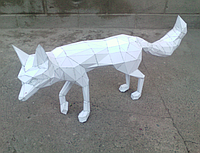 PaperKhan конструктор из картона 3D фигура лиса лисичка Паперкрафт Papercraft подарочный набор суверни игрушка