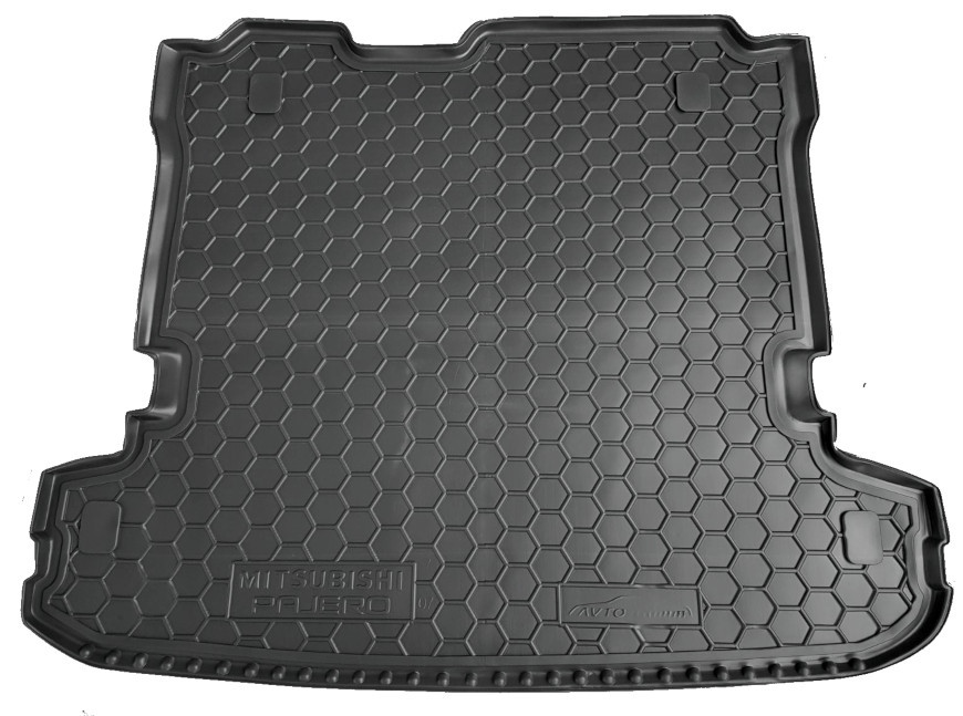 Килимок в багажник для Mitsubishi Pajero Wagon III-IV (7мест) гумовий (AVTO-Gumm) автогум, фото 1
