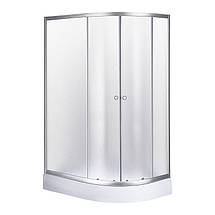 Душова кабіна Sansa S120-80/15L 120х80х197см з низьким піддоном ліва сатин розсувні двері скло фабрик, фото 4