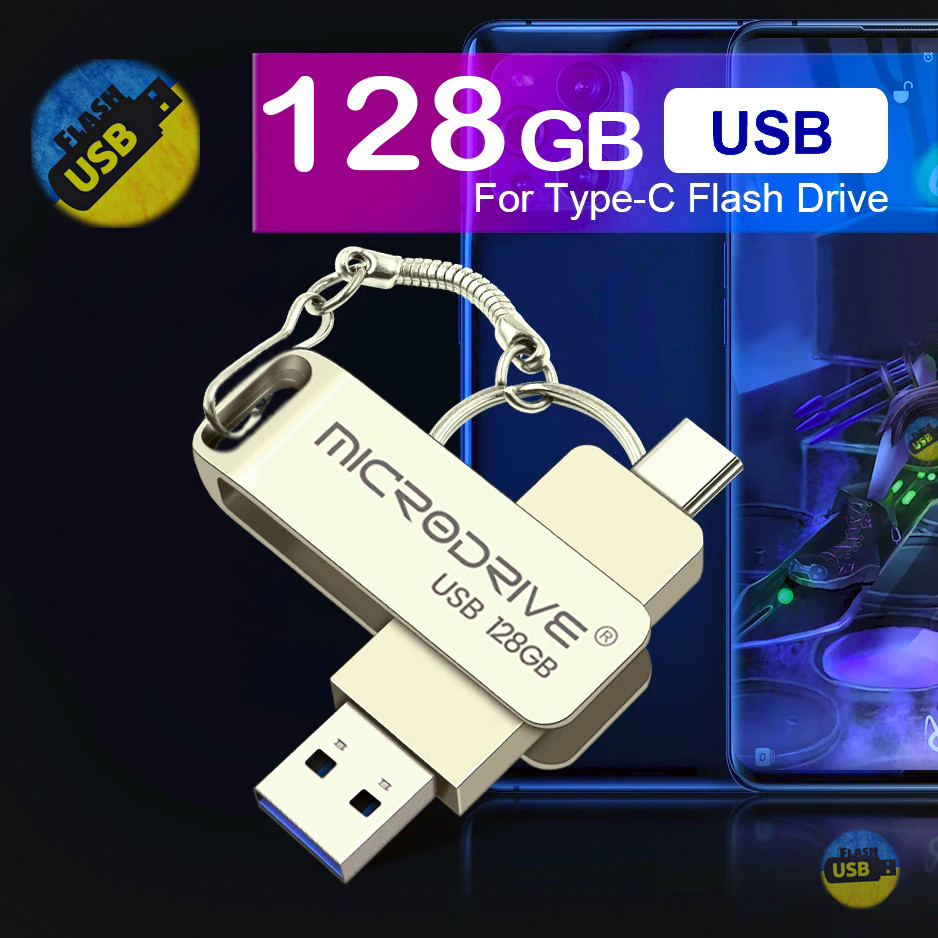 USB-флешка 128 ГБ Водонепроникний металевий корпус (флешка на 128 Гб) USB Flash