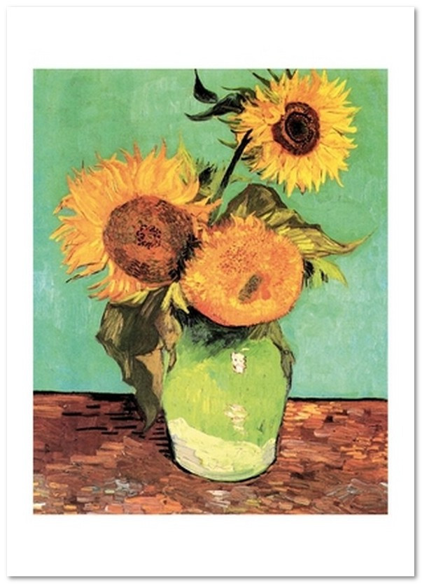 Листівка Vincent van Gogh — Three Sunflowers, фото 1