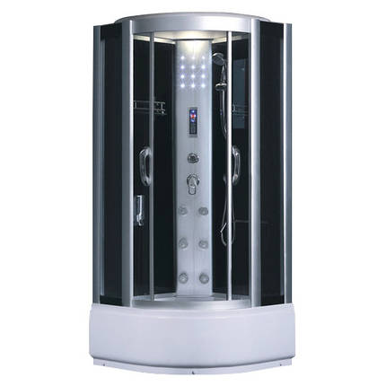 Душовий бокс Fabio SW-8809 з КПУ 90х90х215 см з глибоким піддоном тоноване скло розсувні двері, фото 1