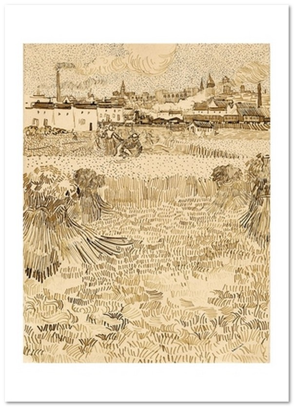 Открытка Vincent van Gogh — Arles View from the Wheatfields