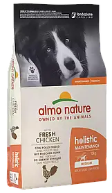 Almo Nature Holistic сухий корм для дорослих собак середніх порід КУРКА 12кг