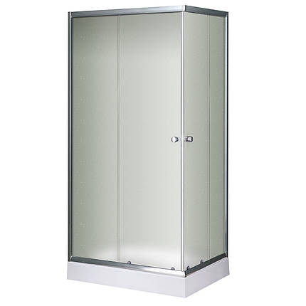 Душова кабіна Sansa S100-70/15 100х70х194 см з низьким піддоном прямокутна сатин скло матове, фото 1