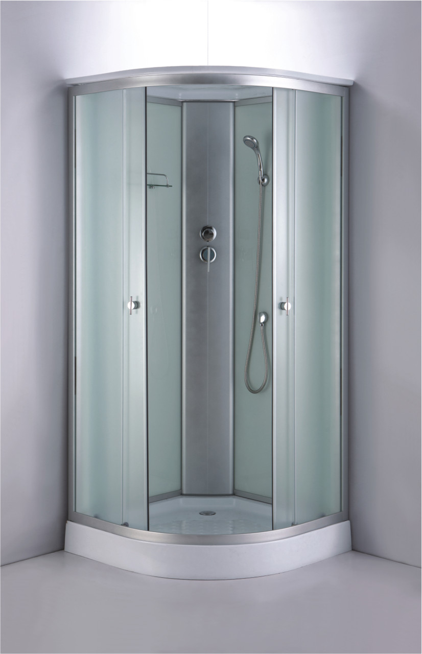 Душовий бокс Sansa 888/15 90х90х215 см з низьким піддоном сатин скло фабрик-білий
