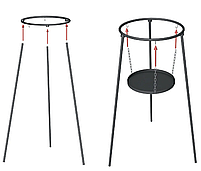 Підвіска для розведення вогню під сковороду з диска борони на високих розбірних ніжках полум'я підвіска, фото 7