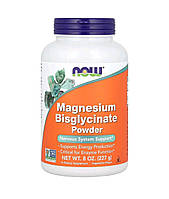 Magnesium bisglycinate Now foods порошок бисглицината магния, 227 г