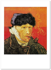 Открытка Vincent van Gogh — Self-Portrait with Bandaged Ear and Pipe
