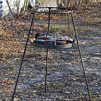 Підвіска для розведення вогню під сковороду з диска борони на високих розбірних ніжках полум'я підвіска, фото 2