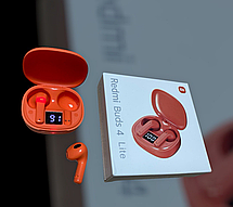 Бездротові навушники Redmi Buds 4 Lite для Xiaomi з LCD дисплеем Orange, фото 5