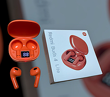 Бездротові навушники Redmi Buds 4 Lite для Xiaomi з LCD дисплеем Orange, фото 3