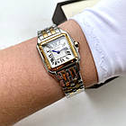 Жіночий годинник Cartier Panthère de Cartier silver gold 27 наручні кварцові на сталевому комбінованому браслет, фото 8