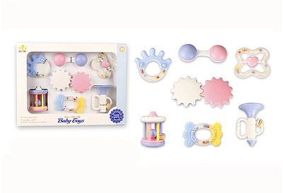 Розвиваючий набір дитячий: брязкальця з прорізувачами для малюків / Гризун, брязкальце, прорізувач