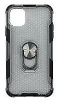 Чохол-накладка Honeycombs Shockproof + Ring для iPhone 11 Grey