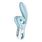 Вібратор-кролик Satisfyer Touch Me Blue, подвійний відросток, 3 потужні мотори, 22х4 см., фото 4