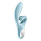 Вібратор-кролик Satisfyer Touch Me Blue, подвійний відросток, 3 потужні мотори, 22х4 см., фото 3