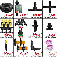 Комплект для крапельного поливу 50 метрів з таймером