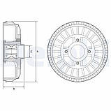 Гальмівний барабан задн MERCEDES CITAN MIXTO (DOUBLE CABIN), CITAN (MPV), CITAN/MINIVAN (W415) DACIA DOKKER,, фото 3