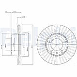 Диск гальмівний передній лів/прав NISSAN INTERSTAR OPEL MOVANO RENAULT MASTER II, MASTER PRO 1.9D-3.0D 07.98-, фото 3