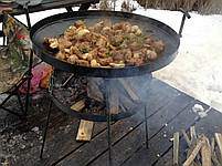 Підвіска для розведення вогню під сковороду з диска борони на високих розбірних ніжках полум'я підвіска, фото 5