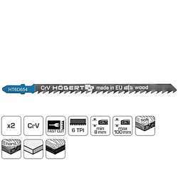 Пила для електролобзика Fast Cut для швидкого розпилювання HOEGERT 132 мм 2 шт